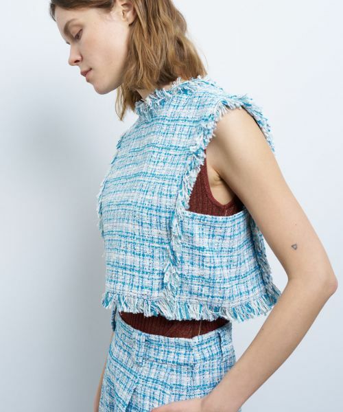 LANVIN en Bleu / ランバン オン ブルー テーラードジャケット | ツイード２ＷＡＹショートベスト | 詳細5