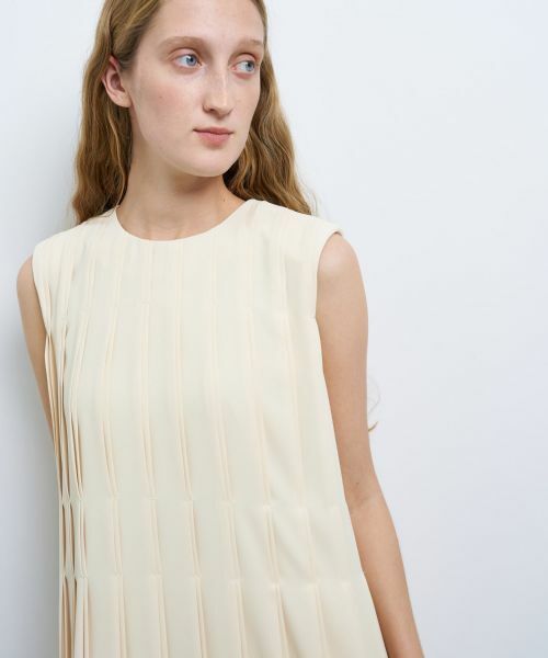 LANVIN en Bleu / ランバン オン ブルー ドレス | ジョーゼットプリーツワンピース | 詳細6