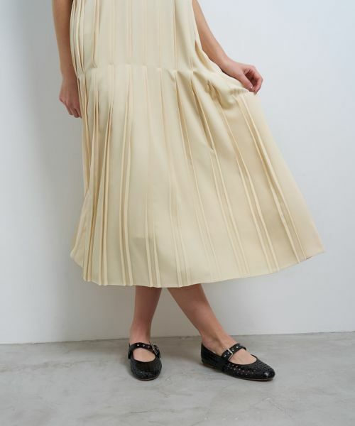 LANVIN en Bleu / ランバン オン ブルー ドレス | ジョーゼットプリーツワンピース | 詳細8