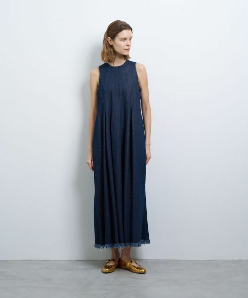 LANVIN en Bleu / ランバン オン ブルー ドレス | デニムノースリーブワンピース | 詳細1