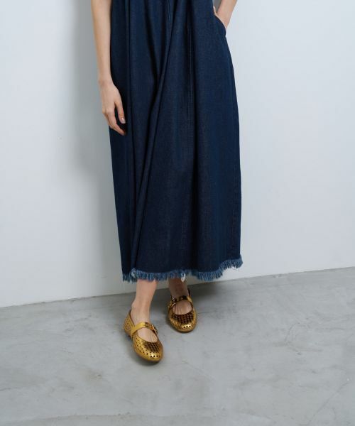 ランバンオンブルー　ノースリーブ　ワンピース セール】 デニムノースリーブワンピース （ドレス）｜LANVIN en