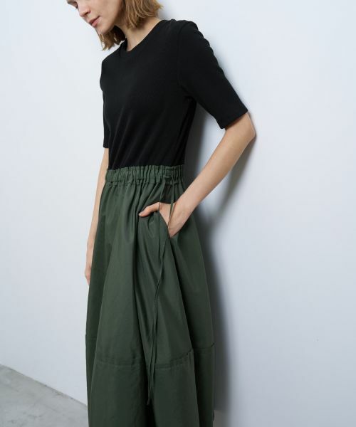 LANVIN en Bleu / ランバン オン ブルー ドレス | テレココンビフレアーワンピース | 詳細4