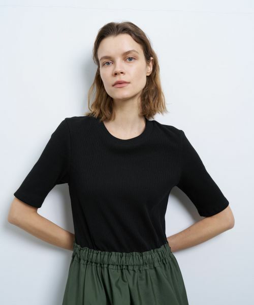 LANVIN en Bleu / ランバン オン ブルー ドレス | テレココンビフレアーワンピース | 詳細6