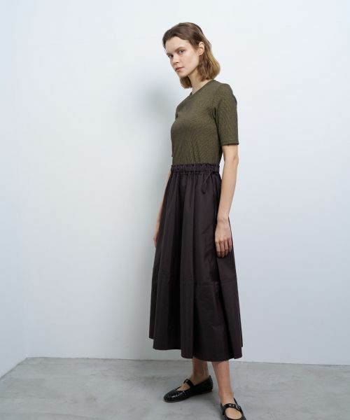 LANVIN en Bleu / ランバン オン ブルー ドレス | テレココンビフレアーワンピース | 詳細9