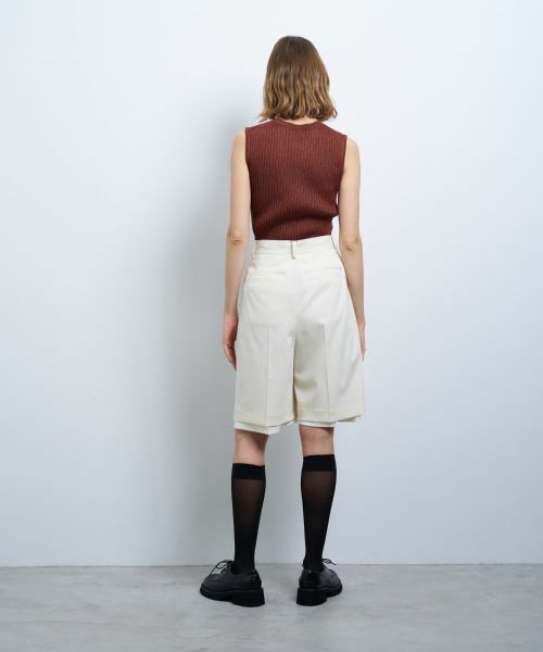 LANVIN en Bleu / ランバン オン ブルー その他パンツ | ウールポリエステルショートパンツ | 詳細2