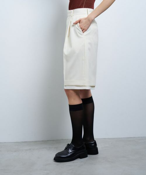 LANVIN en Bleu / ランバン オン ブルー その他パンツ | ウールポリエステルショートパンツ | 詳細5