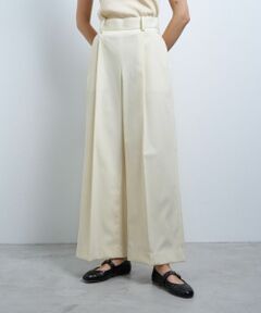 LANVIN en Bleu / ランバン オン ブルー その他パンツ | ウールポリエステルタックワイドパンツ