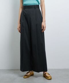 LANVIN en Bleu / ランバン オン ブルー その他パンツ | ウールポリエステルタックワイドパンツ