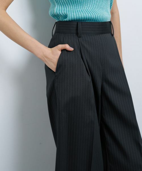 LANVIN en Bleu / ランバン オン ブルー その他パンツ | ウールポリエステルタックワイドパンツ | 詳細14