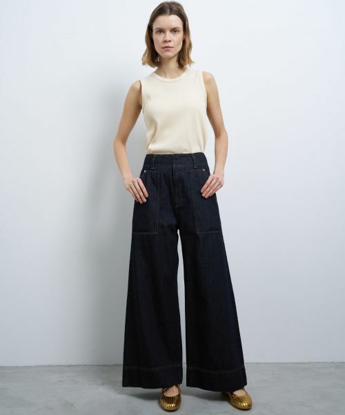 LANVIN en Bleu / ランバン オン ブルー その他パンツ | デニムバギーパンツ | 詳細10