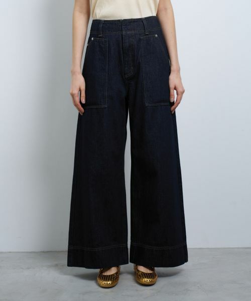 LANVIN en Bleu / ランバン オン ブルー その他パンツ | デニムバギーパンツ | 詳細4