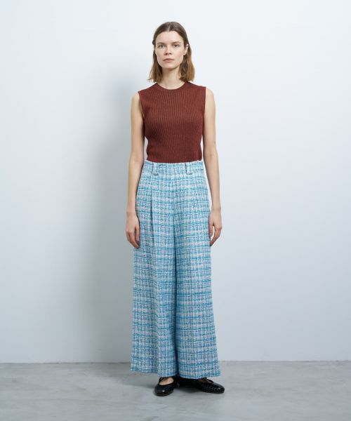 LANVIN en Bleu / ランバン オン ブルー その他パンツ | ツイードタックパンツ | 詳細1