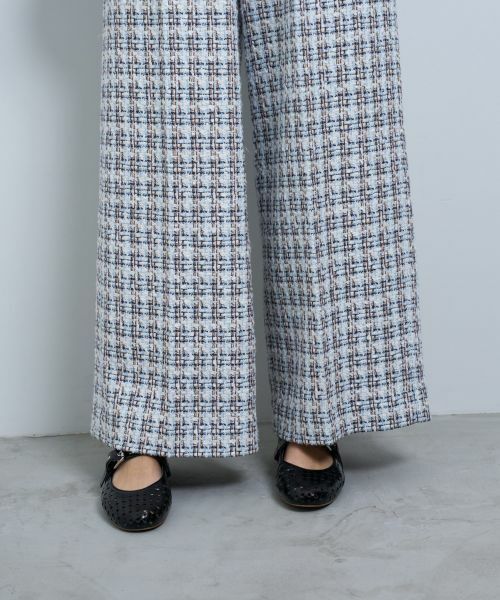 LANVIN en Bleu / ランバン オン ブルー その他パンツ | ツイードタックパンツ | 詳細14