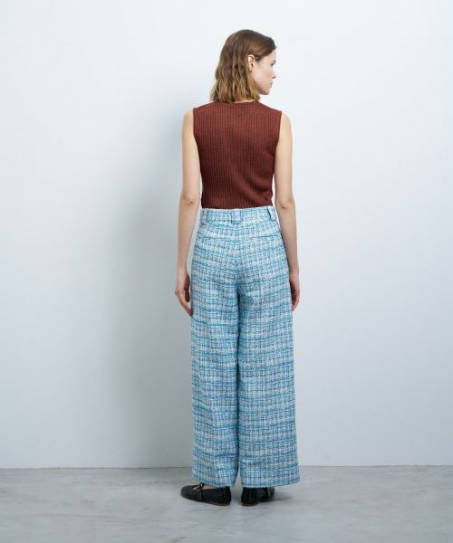 LANVIN en Bleu / ランバン オン ブルー その他パンツ | ツイードタックパンツ | 詳細3