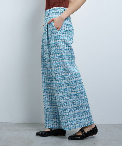 LANVIN en Bleu / ランバン オン ブルー その他パンツ | ツイードタックパンツ | 詳細4