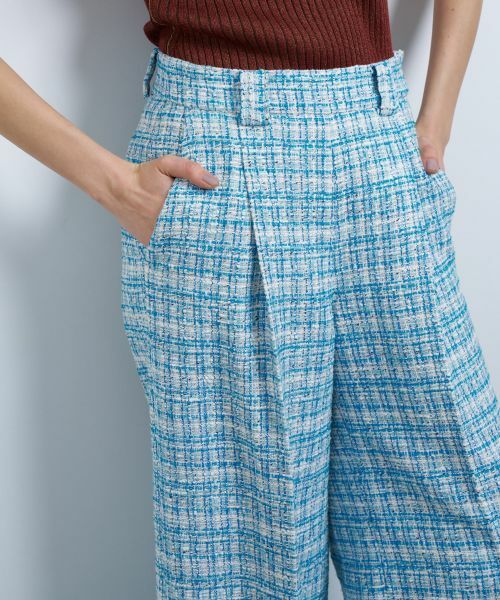 LANVIN en Bleu / ランバン オン ブルー その他パンツ | ツイードタックパンツ | 詳細6