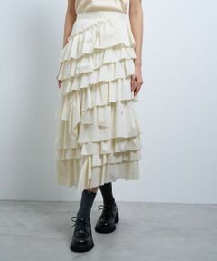 LANVIN en Bleu / ランバン オン ブルー ロング・マキシ丈スカート | ライトタフタティアードスカート