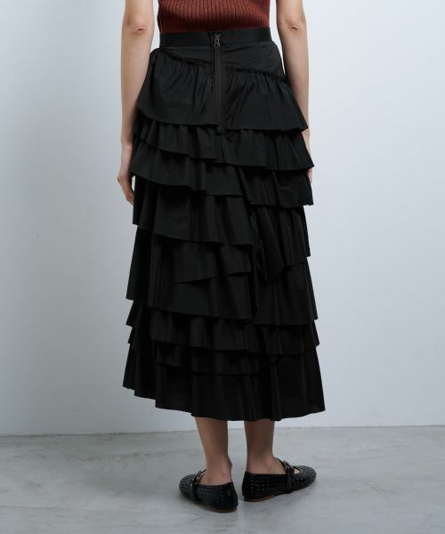 LANVIN en Bleu / ランバン オン ブルー ロング・マキシ丈スカート | ライトタフタティアードスカート | 詳細14