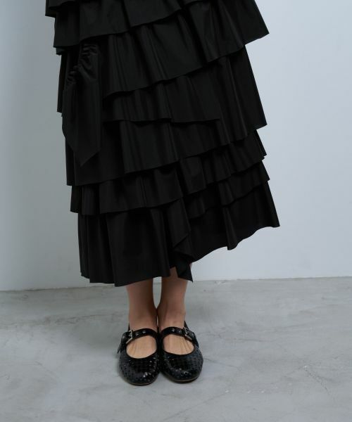 LANVIN en Bleu / ランバン オン ブルー ロング・マキシ丈スカート | ライトタフタティアードスカート | 詳細16