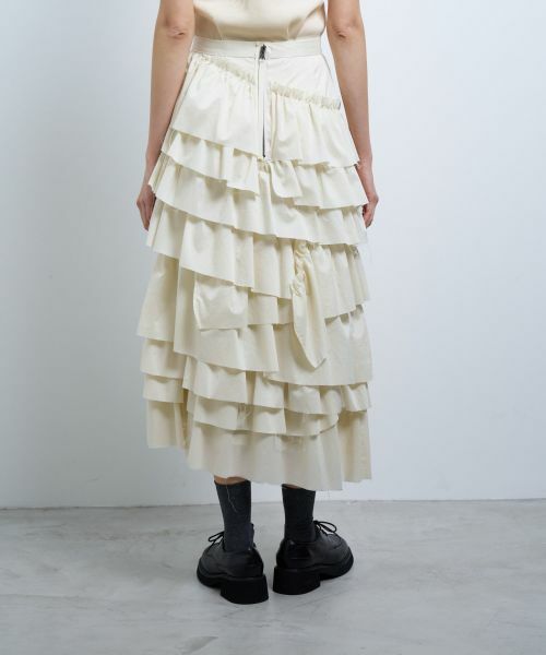 LANVIN en Bleu / ランバン オン ブルー ロング・マキシ丈スカート | ライトタフタティアードスカート | 詳細6