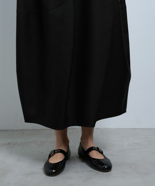 LANVIN en Bleu / ランバン オン ブルー ロング・マキシ丈スカート | ポリエステルツイルコクーンゴムスカート | 詳細14