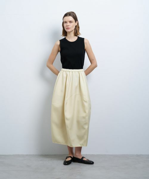LANVIN en Bleu / ランバン オン ブルー ロング・マキシ丈スカート | ポリエステルツイルコクーンゴムスカート | 詳細15