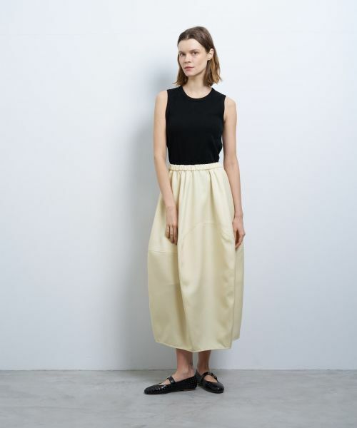 LANVIN en Bleu / ランバン オン ブルー ロング・マキシ丈スカート | ポリエステルツイルコクーンゴムスカート | 詳細16