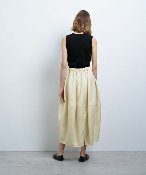 LANVIN en Bleu / ランバン オン ブルー ロング・マキシ丈スカート | ポリエステルツイルコクーンゴムスカート | 詳細18