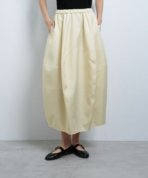 LANVIN en Bleu / ランバン オン ブルー ロング・マキシ丈スカート | ポリエステルツイルコクーンゴムスカート | 詳細19