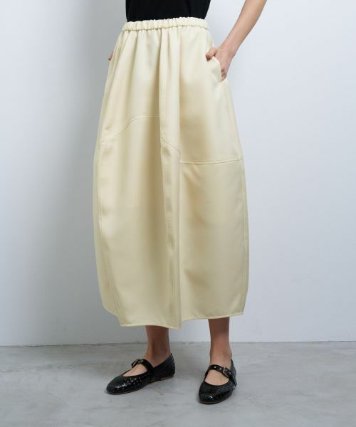LANVIN en Bleu / ランバン オン ブルー ロング・マキシ丈スカート | ポリエステルツイルコクーンゴムスカート | 詳細20
