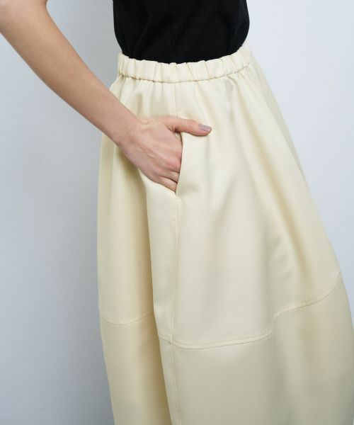 LANVIN en Bleu / ランバン オン ブルー ロング・マキシ丈スカート | ポリエステルツイルコクーンゴムスカート | 詳細3