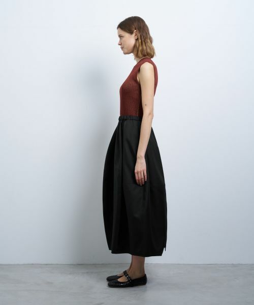 LANVIN en Bleu / ランバン オン ブルー ロング・マキシ丈スカート | ポリエステルツイルコクーンゴムスカート | 詳細7