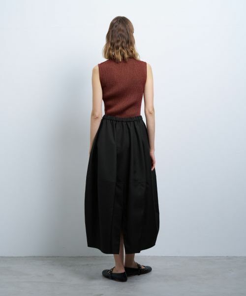 LANVIN en Bleu / ランバン オン ブルー ロング・マキシ丈スカート | ポリエステルツイルコクーンゴムスカート | 詳細8