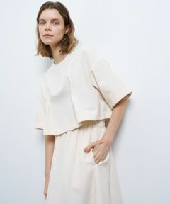 新品タグ付♥LANVIN en Bleu　フリル袖ワンピース　オレンジ　日本製 新品タグ付♥LANVIN en Bleu フリル袖ワンピース オレンジ 日本製