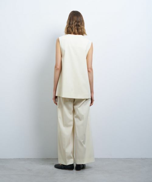 LANVIN en Bleu / ランバン オン ブルー シャツ・ブラウス | ウールポリエステルフレアベスト | 詳細3