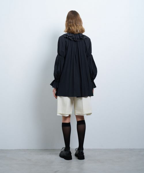 LANVIN en Bleu / ランバン オン ブルー シャツ・ブラウス | トリアセローンフリルギャザーブラウス | 詳細1