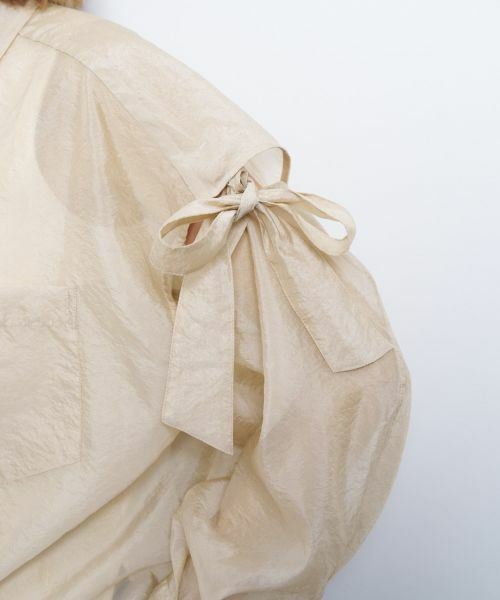 LANVIN en Bleu / ランバン オン ブルー シャツ・ブラウス | オーガンジーショルダーリボンブラウス | 詳細13