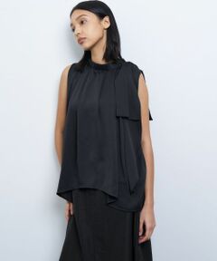 LANVIN en Bleu / ランバン オン ブルー シャツ・ブラウス | サテンショルダーリボンブラウス