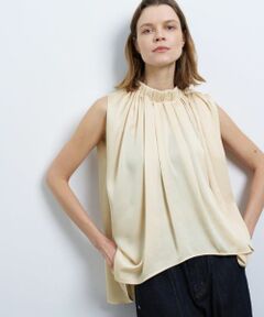 LANVIN en Bleu / ランバン オン ブルー シャツ・ブラウス | サテンショルダーリボンブラウス