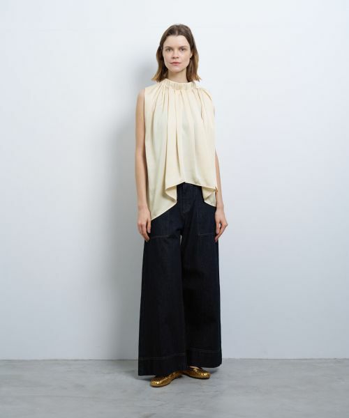 LANVIN en Bleu / ランバン オン ブルー シャツ・ブラウス | サテンショルダーリボンブラウス | 詳細1