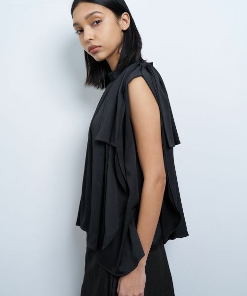 LANVIN en Bleu / ランバン オン ブルー シャツ・ブラウス | サテンショルダーリボンブラウス | 詳細13