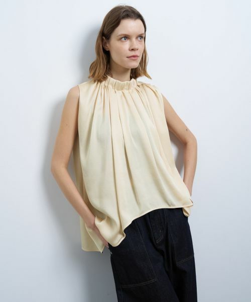 LANVIN en Bleu / ランバン オン ブルー シャツ・ブラウス | サテンショルダーリボンブラウス | 詳細4