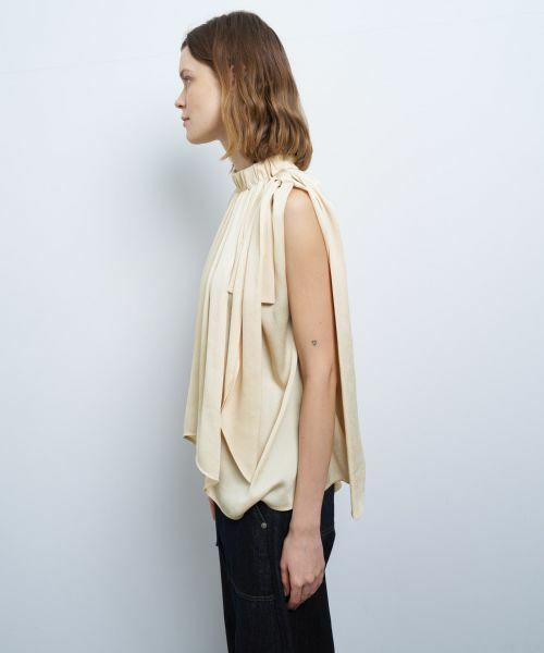 LANVIN en Bleu / ランバン オン ブルー シャツ・ブラウス | サテンショルダーリボンブラウス | 詳細5