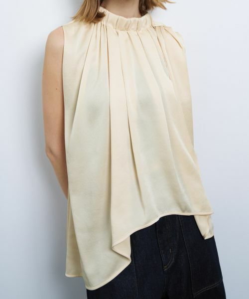 LANVIN en Bleu / ランバン オン ブルー シャツ・ブラウス | サテンショルダーリボンブラウス | 詳細8