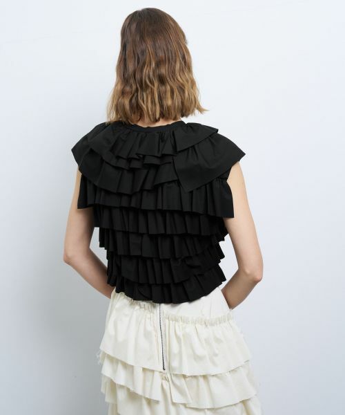 LANVIN en Bleu / ランバン オン ブルー Tシャツ | ランダムフリルカットソー | 詳細19