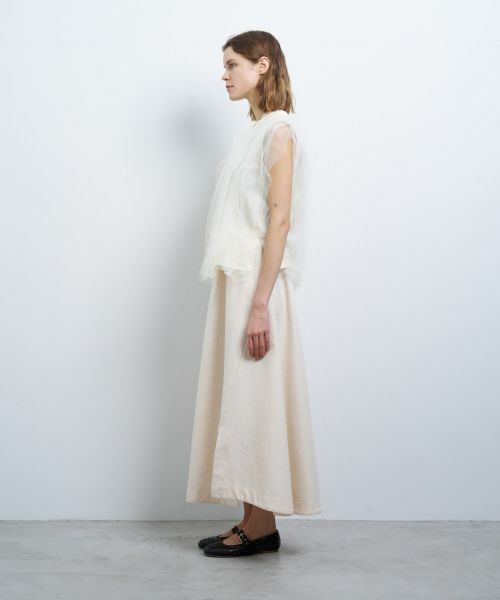 LANVIN en Bleu / ランバン オン ブルー Tシャツ | チュールレイヤードノースリーブカットソー | 詳細2