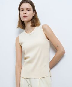 LANVIN en Bleu / ランバン オン ブルー Tシャツ | カーブヘムテレコタンクトップ