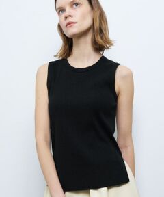 LANVIN en Bleu / ランバン オン ブルー Tシャツ | カーブヘムテレコタンクトップ