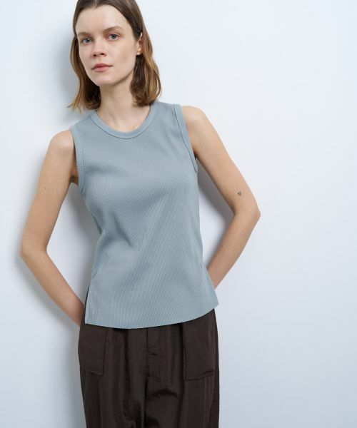 LANVIN en Bleu / ランバン オン ブルー Tシャツ | カーブヘムテレコタンクトップ | 詳細13