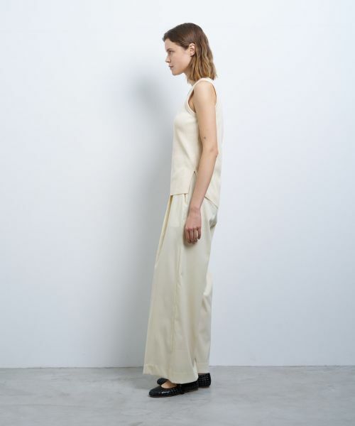 LANVIN en Bleu / ランバン オン ブルー Tシャツ | カーブヘムテレコタンクトップ | 詳細2